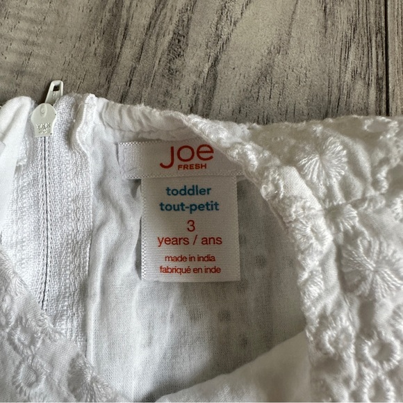 Joe Fresh White Lined Sleeveless Cotton Doily Dress - 3 years - Picture 7 of 9